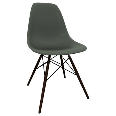 Vitra Eames DSW 43cm Side Chair Moss Grey / Dark Maple